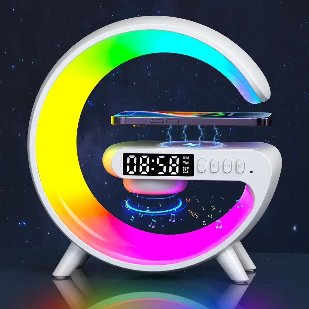 4-in-1 Wireless Charger with Speaker & RGB Night Light